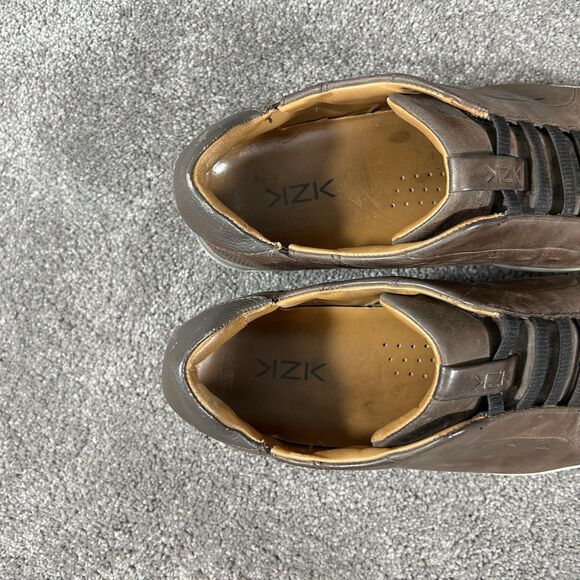 Kizik New York Mens Size 10 Brown Leather Comfort Slip On Low Shoes Used main image 12